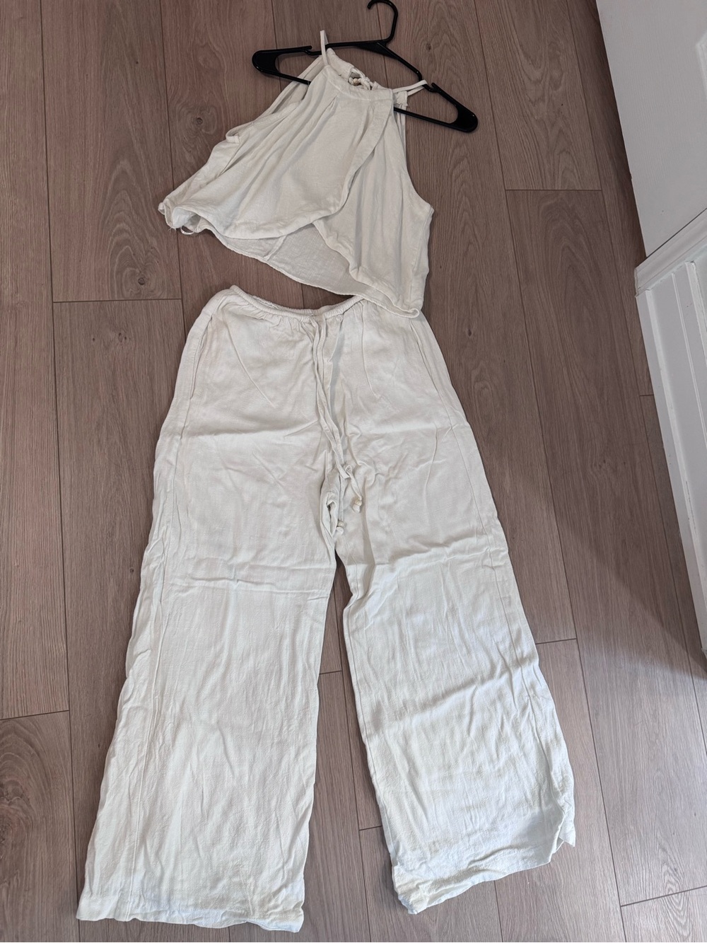 Womens Cream Linen Set